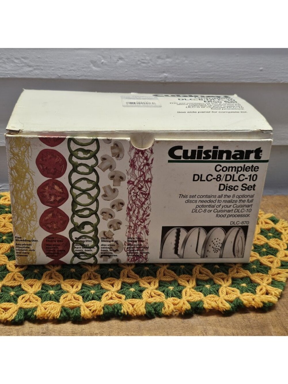 Vintage Cuisinart Complete DLC-8 / DLC-10 Disc Set Food Processor 8 Blades